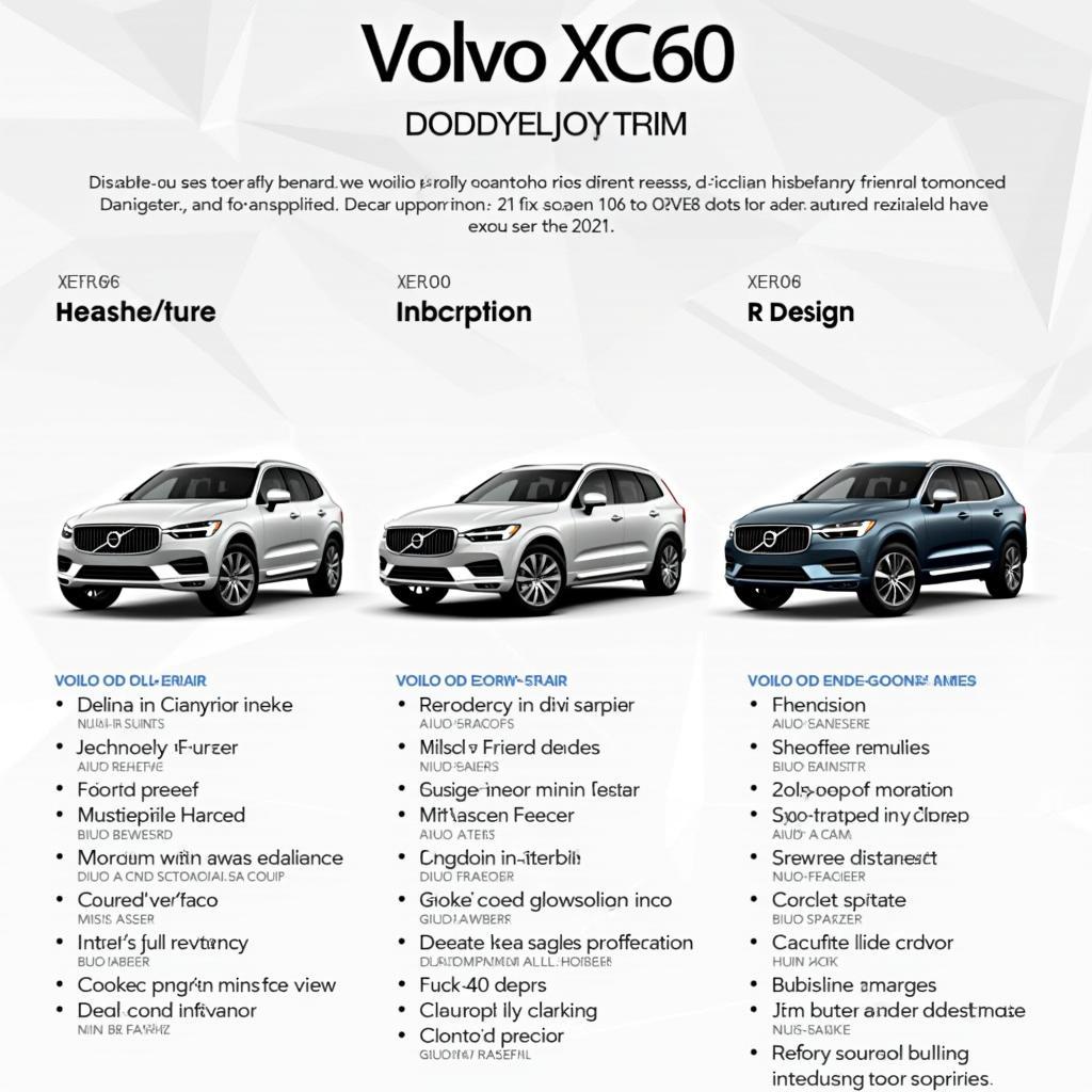 Volvo XC60 Ausstattungslinien im Vergleich: Momentum, Inscription und R-Design.