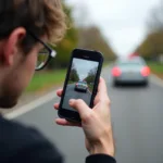 Zeuge einer Fahrerflucht ruft die Polizei